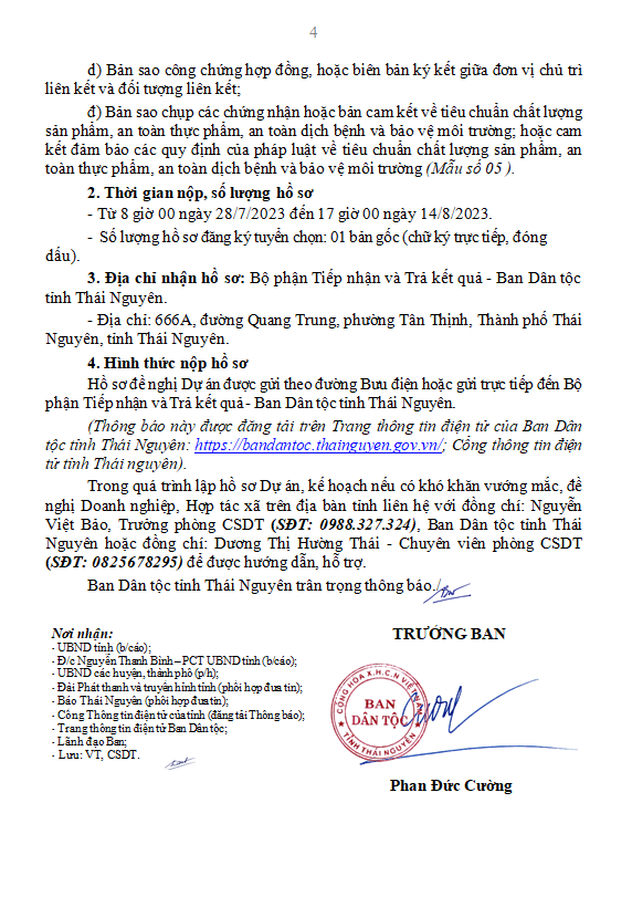 Thông báo về việc tuyển chọn đơn vị chủ trì liên kết thực hiện hỗ trợ phát triển sản xuất theo chuỗi giá trị