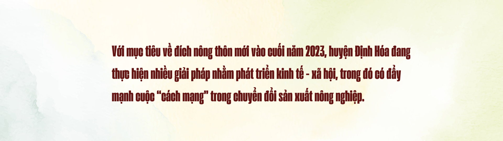 [Megastory] Định Hóa: Nước rút về đích nông thôn mới