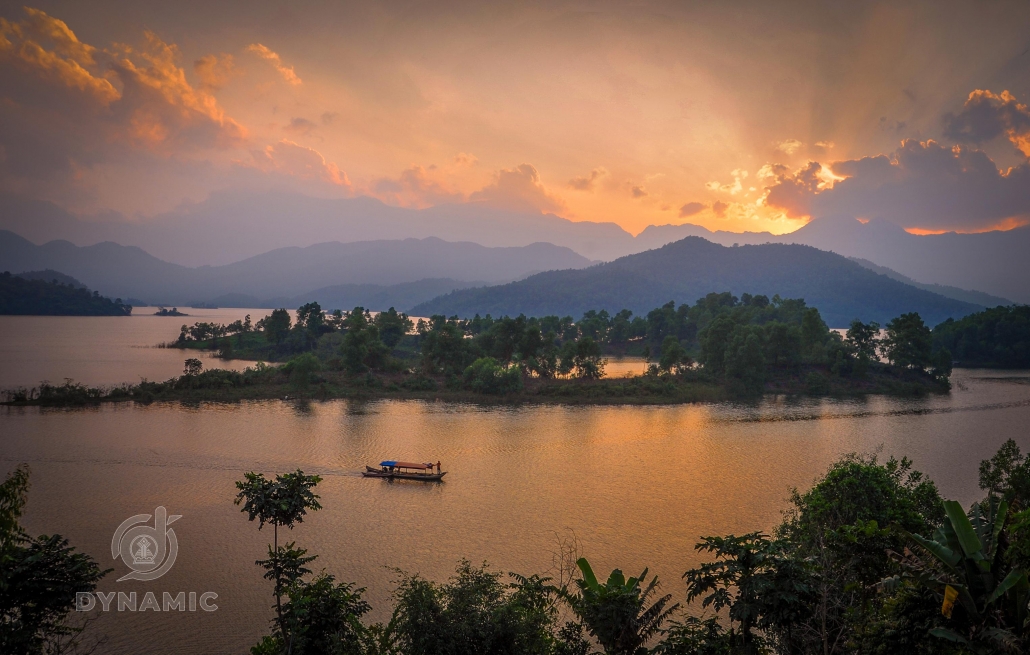 The beauty of a lake on the mountain