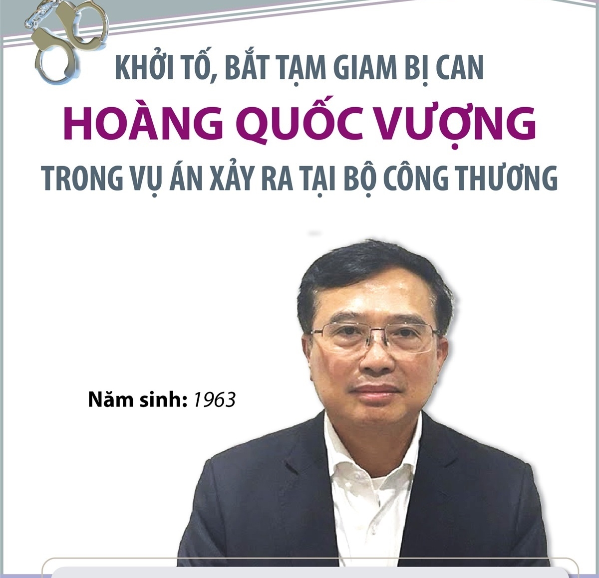 Khởi tố, bắt tạm giam nguyên Thứ trưởng Bộ Công Thương Hoàng Quốc Vượng