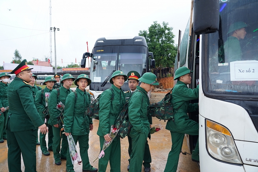 [Photo]Thái Nguyên: Không khí náo nức lễ giao nhận quân tại Phổ Yên, Sông Công, Phú Bình