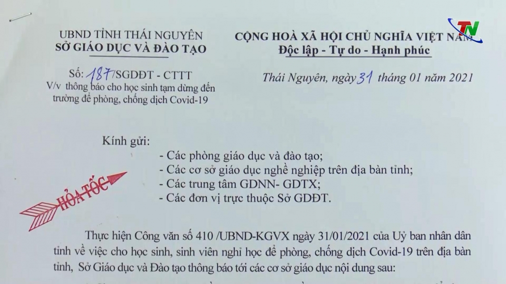 Thái Nguyên: Tạm dừng đến trường nhưng không dừng việc học Thái Nguyên: Tạm dừng đến trường nhưng không dừng việc học