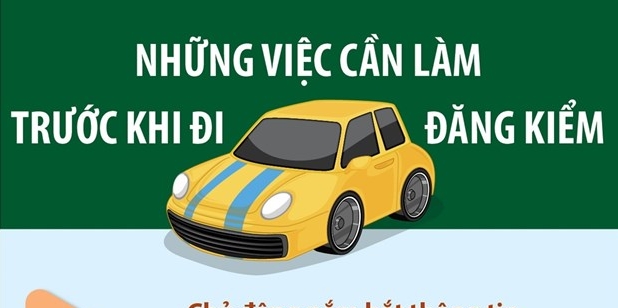 [Infographics] Những việc cần làm trước khi đi đăng kiểm