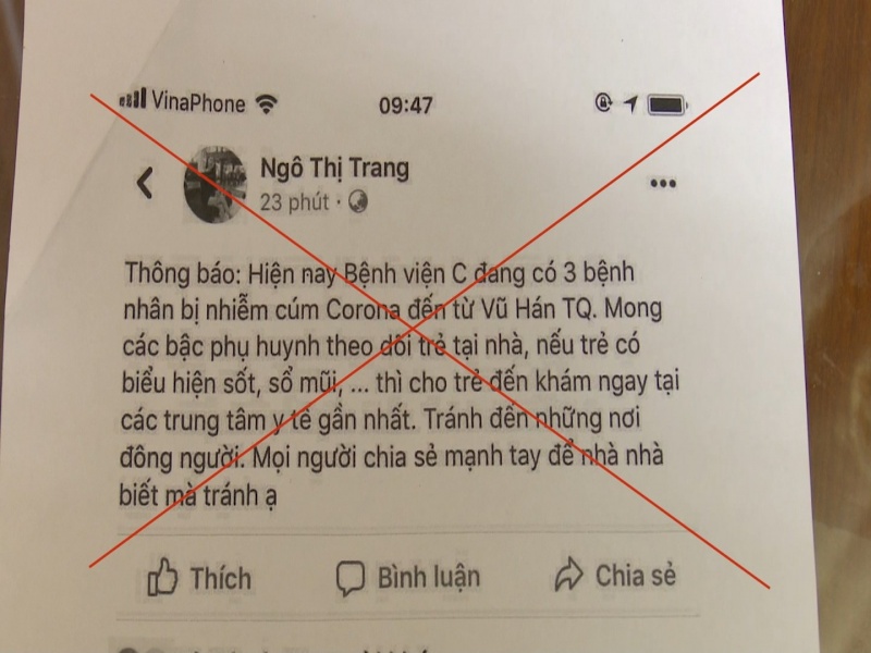 Xử lý nghiêm các đối tượng tung tin giả, tin thất thiệt, tin bôi xấu tổ chức, cá nhân