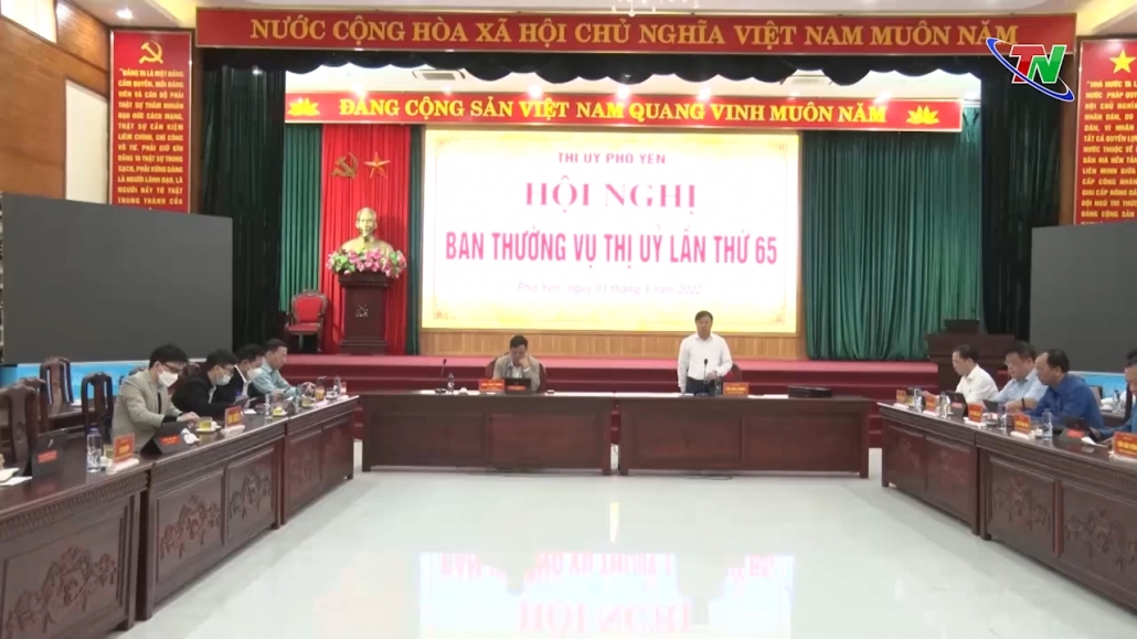 Ban Thường vụ Thị ủy Phổ Yên triển khai nhiệm vụ quý II/2022