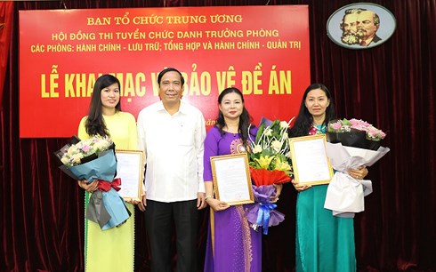 Ban Tổ chức Trung ương bổ nhiệm 3 trưởng phòng sau thi tuyển