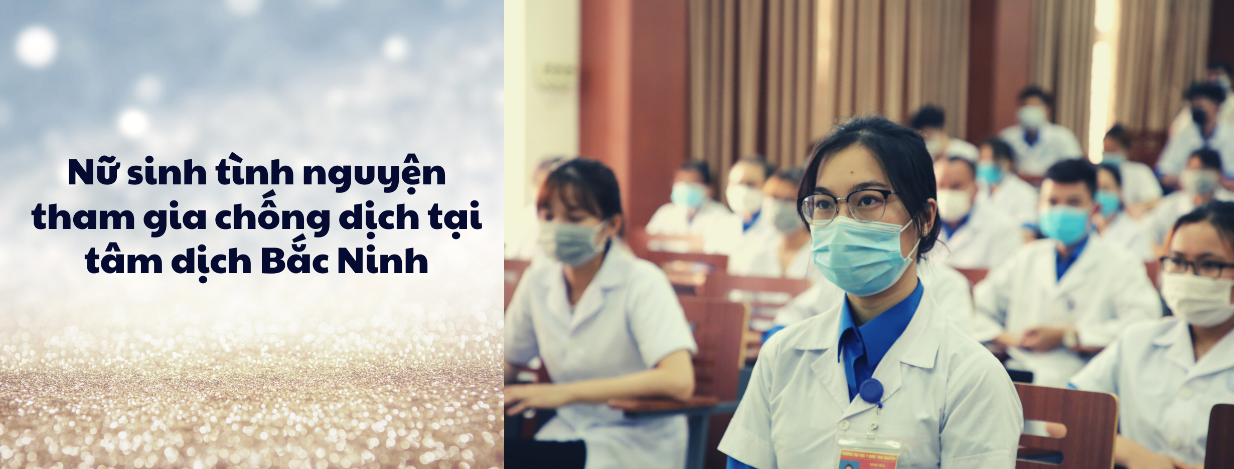 Nữ sinh tình nguyện tham gia chống dịch tại tâm dịch Bắc Ninh