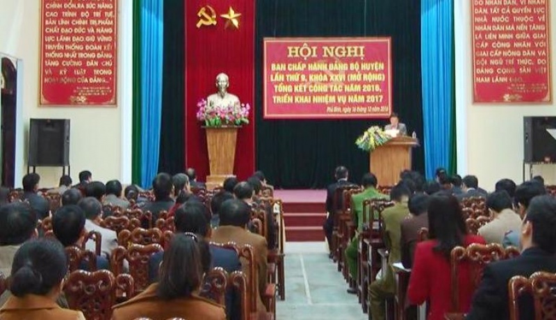 hoi nghi ban chap hanh huyen uy phu binh lan thu 9 khoa xxvi mo rong