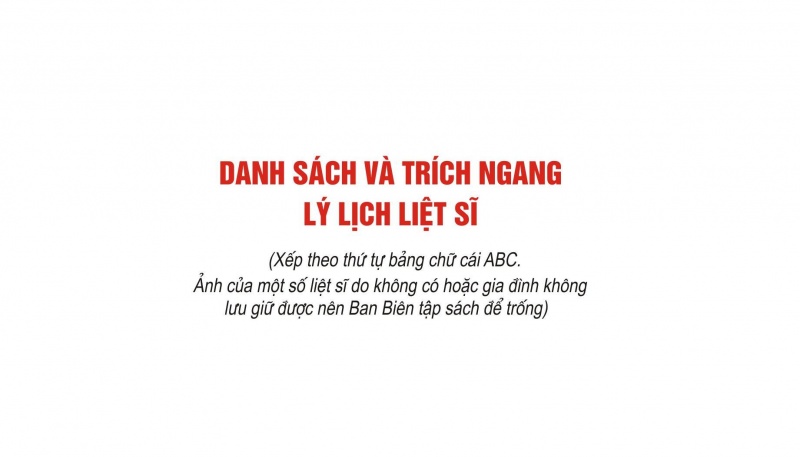 danh sach va trich ngang ly lich 60 liet sy thanh nien xung phong dai doi 915 doi tnxp 91 bac thai