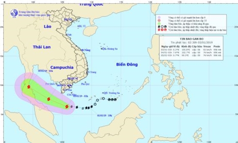 Bão số 1 giật cấp 11 tiến gần đất liền, cảnh báo Nam bộ có mưa to