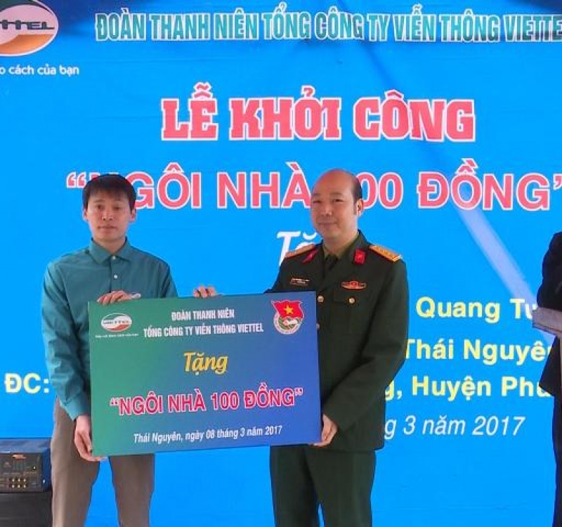 chi nhanh viettel thai nguyen khoi cong ngoi nha 100 dong