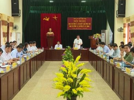 Ban Thường vụ tỉnh ủy làm việc với Ban Thường vụ huyện ủy Võ Nhai