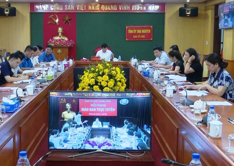 hoi nghi giao ban truc tuyen cong tac to chuc xay dung dang thang 52018