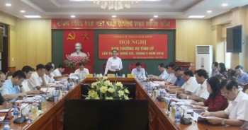 Hội nghị Ban Thường vụ Tỉnh ủy lần thứ 46, khóa XIX, tháng 5/2019