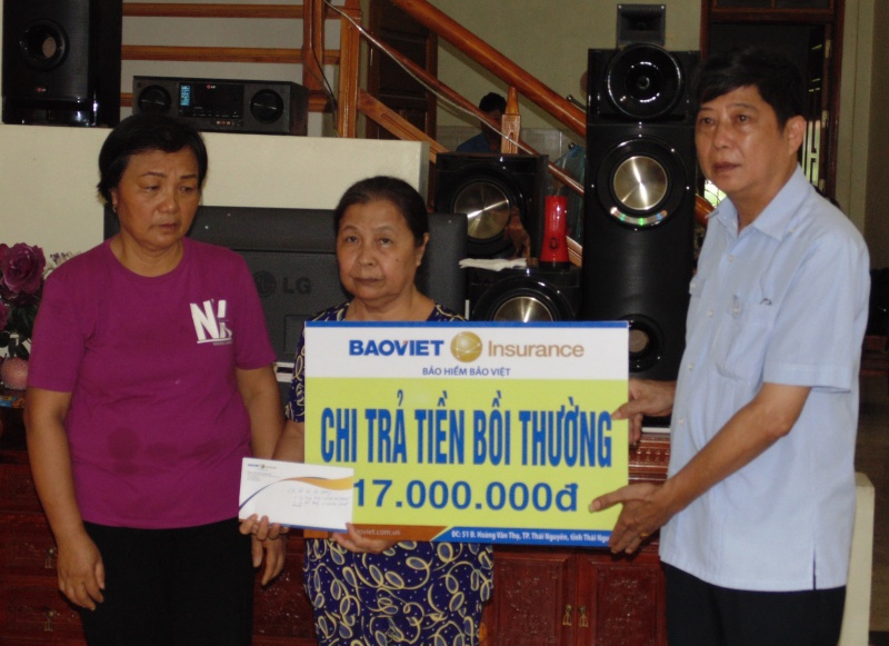 bao viet thai nguyen chi tra bao hiem hoc sinh cho 2 chau be tu vong do lu tai huyen dinh hoa