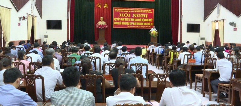 Quán triệt và triển khai thực hiện Nghị quyết Hội nghị lần thứ năm, Ban Chấp hành TW Đảng khóa XII quan triet va trien khai thuc hien nghi quyet hoi nghi lan thu nam ban chap hanh tw dang khoa xii