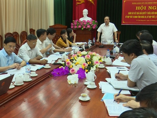 Giám sát kết quả giải quyết ý kiến, kiến nghị của cử tri gửi đến các Kỳ họp HĐND tỉnh