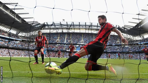 bournemouth man city danh chiem ngoi nhi bang