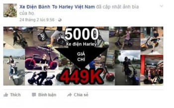 “Khuyến mại xe điện Harley bánh to” giả mạo văn bản nhà nước