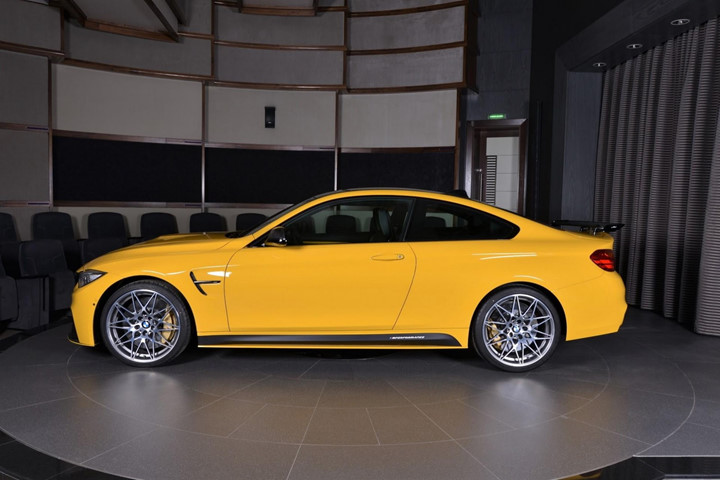 an tuong voi bmw m4 coupe speed yellow mau vang tuyet dep