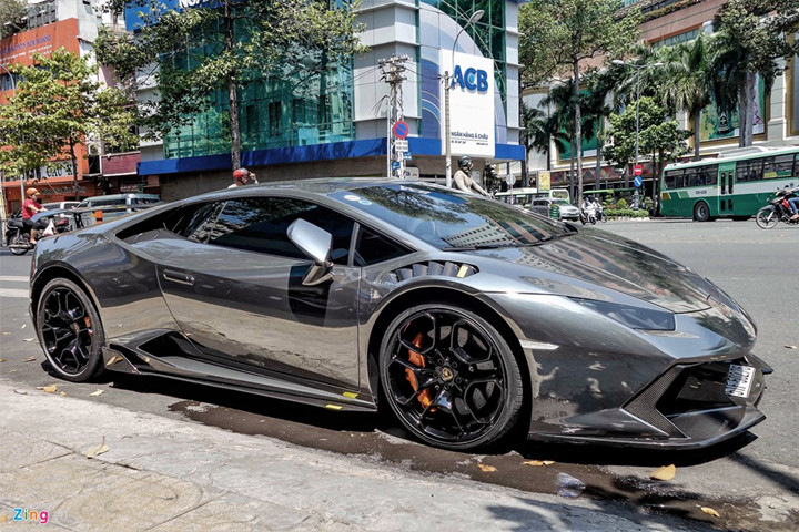 lamborghini huracan do body va dan chrome o sai gon