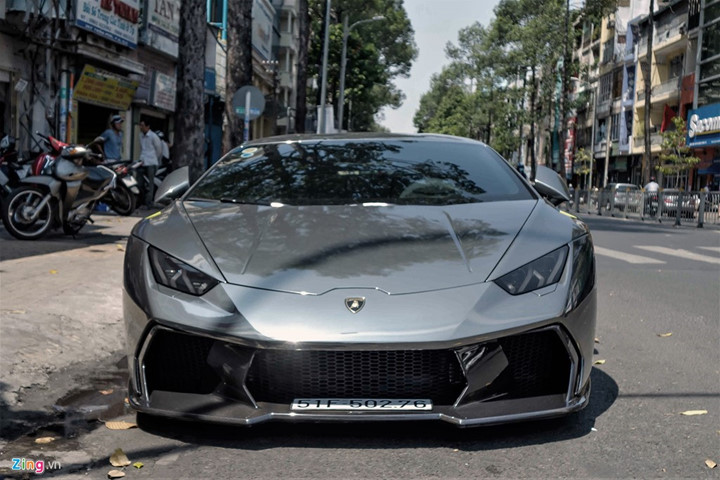 lamborghini huracan do body va dan chrome o sai gon