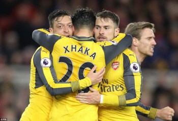 Thắng nhọc Middlesbrough, Arsenal nuôi mộng top 4