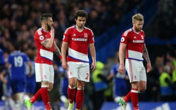 Middlesbrough xuống hạng sau trận thua đậm Chelsea