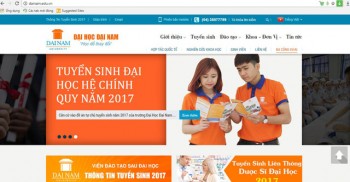 Trường ĐH Đại Nam bị làm giả website để chiêu dụ tuyển sinh