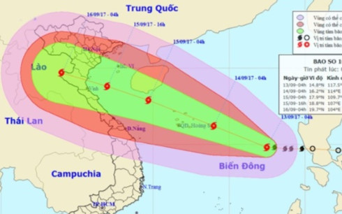 Bão số 10 đang mạnh lên, cách quần đảo Hoàng Sa khoảng 140km