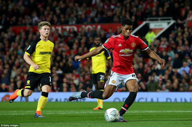 man utd 4 1 burton albion rashford lap cu dup