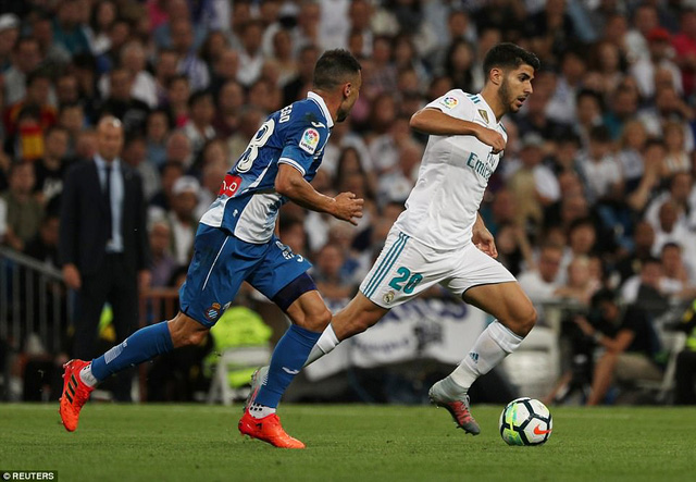 real madrid 2 0 espanyol cu dup cua isco