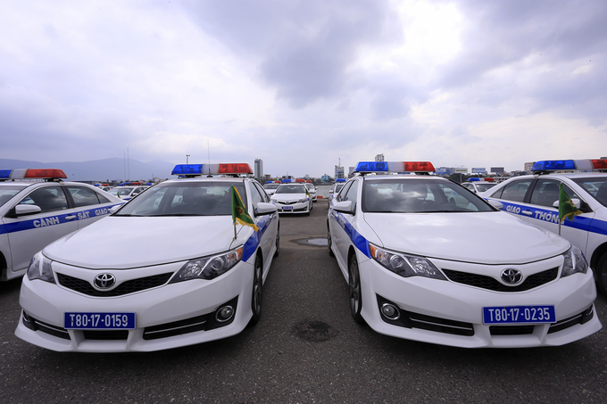 dan xe chuyen dung cua csgt tai apec 2017 o da nang