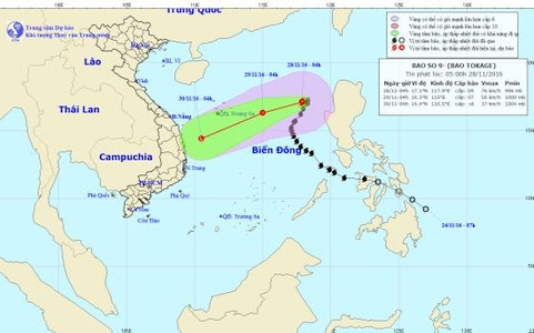 bao so 9 giat cap 11 cach quan dao hoang sa 610 km