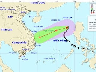 Bão số 9 giật cấp 11, cách quần đảo Hoàng Sa 610 km