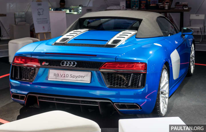 audi r8 v10 spyder lan dau xuat hien tai malaysia