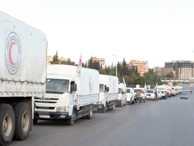 nga chuyen hang cuu tro den khu vuc phia dong aleppo