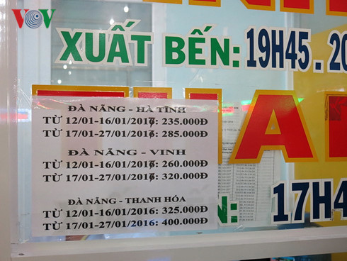 da nang ve xe khach tang gia toi 60 dip tet