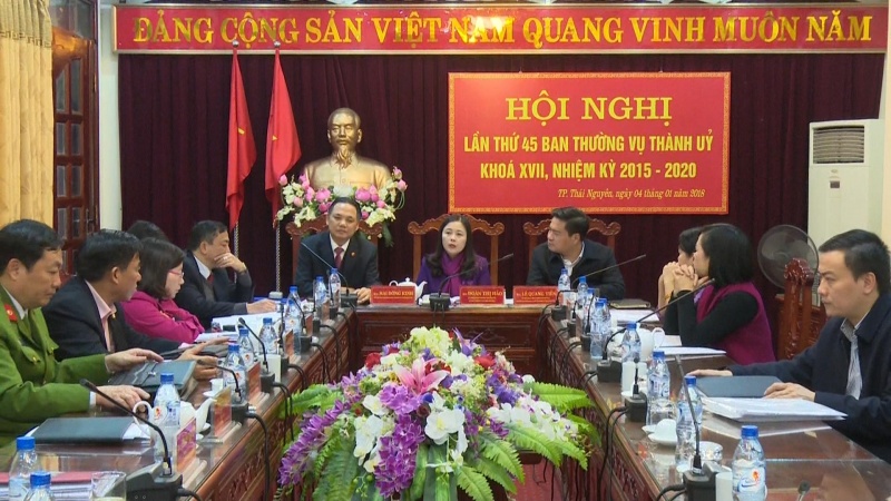 Hội nghị Ban thường vụ Thành ủy Thái Nguyên lần thứ 45