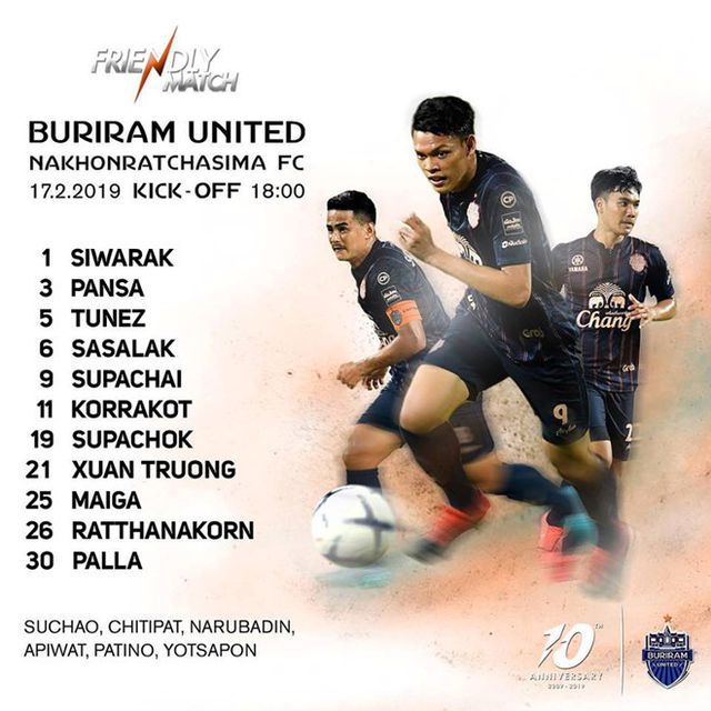 xuan truong duoc da chinh trong tran dau ra mat buriram united