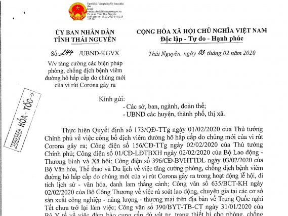 Tăng cường các biện pháp phòng, chống dịch bệnh viêm đường hô hấp cấp do chủng mới của vi rút Corona gây ra