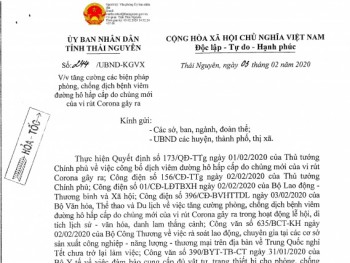 Tăng cường các biện pháp phòng, chống dịch bệnh viêm đường hô hấp cấp do chủng mới của vi rút Corona gây ra