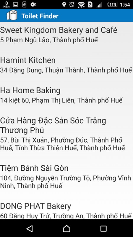 ung dung giup tim kiem nha ve sinh cong cong tai viet nam