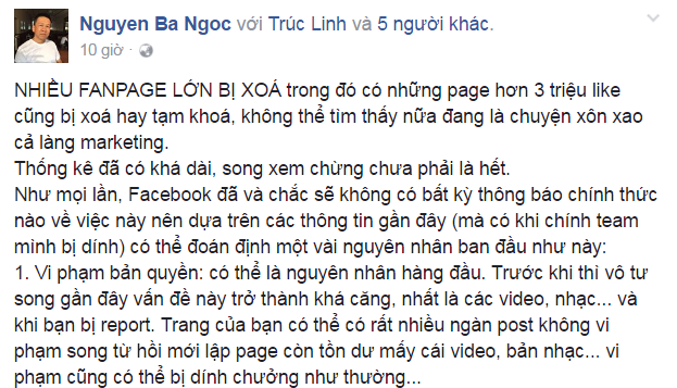 cong dong mang hoang mang vi hang loat fanpage viet lon bi xoa so