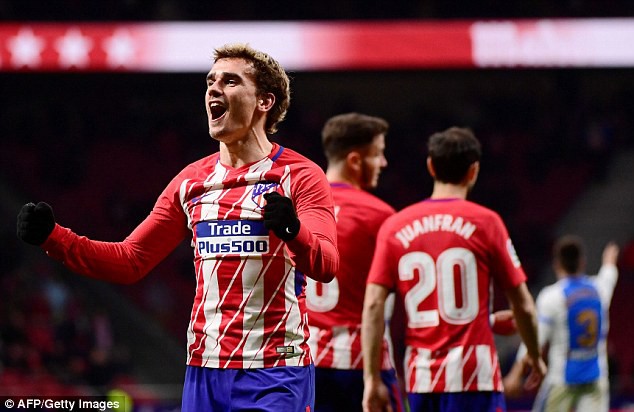 griezmann ghi 4 ban atletico chi con kem barcelona 4 diem