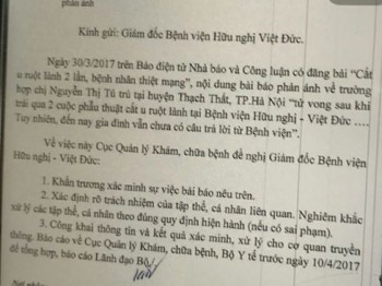 Xác minh vụ tử vong sau 2 lần mổ tại BV Việt Đức