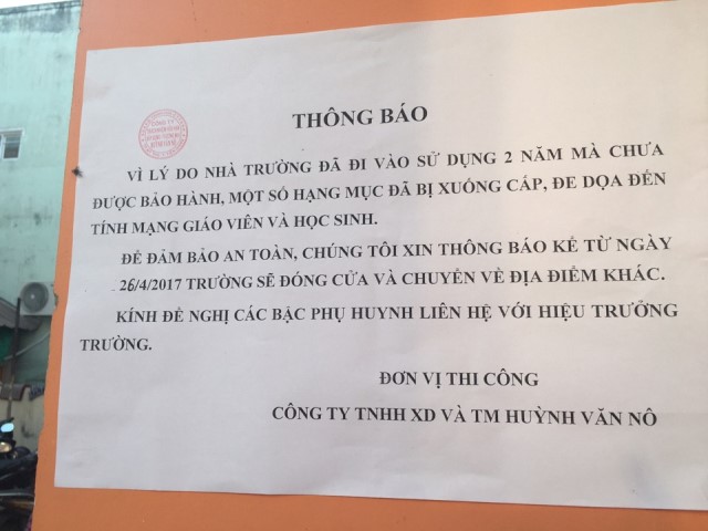 nha thau khoa cua truong hoc nganh giao duc nho co quan cong an can thiep