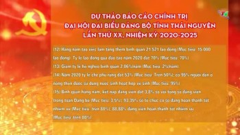 Dự thảo Báo cáo Chính trị Đại hội đại biểu Đảng bộ tỉnh Thái Nguyên lần thứ XX, nhiệm kỳ 2020 - 2025