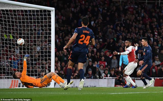 arsenal 3 1 valencia cu dup cua lacazette