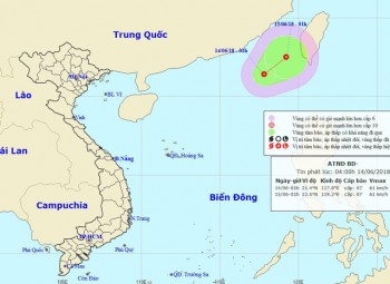 Xuất hiện áp thấp nhiệt đới trên Biển Đông